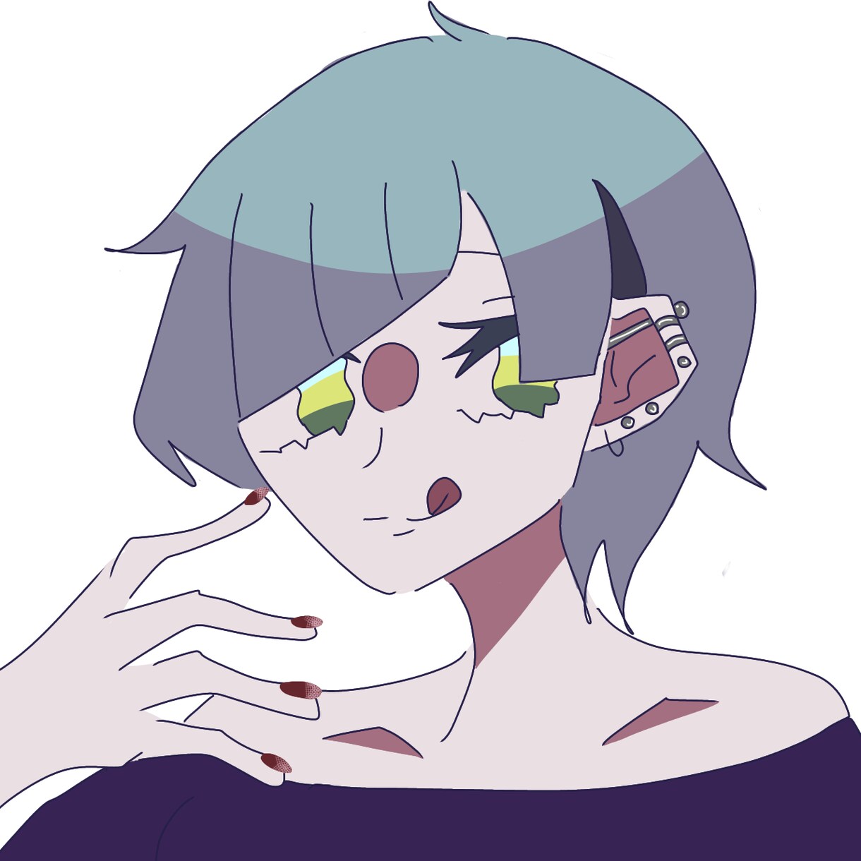 シンプルで中性的な人物を描きます 中性的な子が好きな方はぜひご依頼お願いします イメージ1