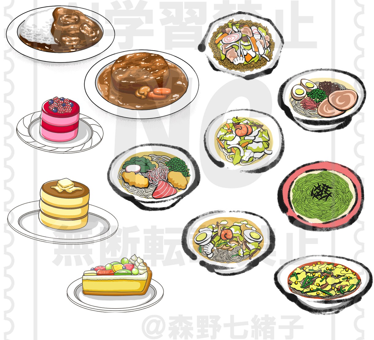 ６点の絵で１セット！宣伝用カットイラスト制作します 可視化効果で注目度UP！絵の活用であなたの描くプランに一役を イメージ2