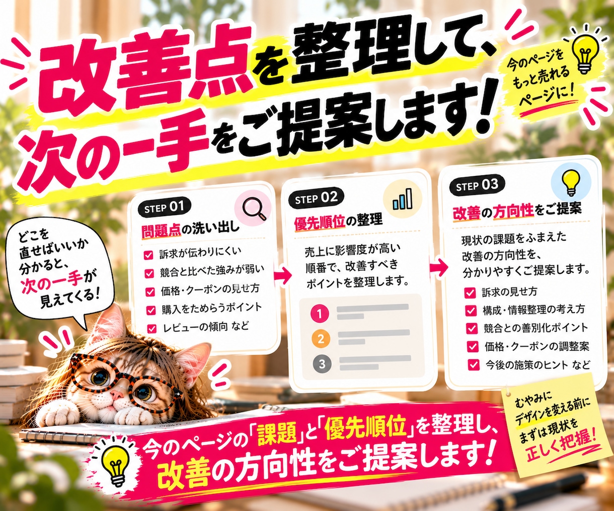 EC商品ページの改善点と優先順位を診断します 売れない原因はデザイン？競合・価格・訴求まで分析します イメージ4