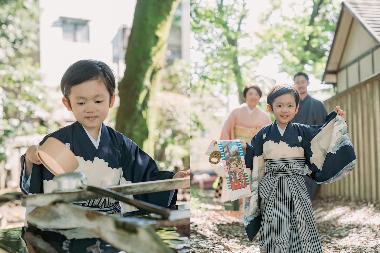 自然な笑顔を大切に、七五三の記念写真を撮影します 撮影だけのシンプルプラン。レタッチ80枚以上納品。 イメージ2