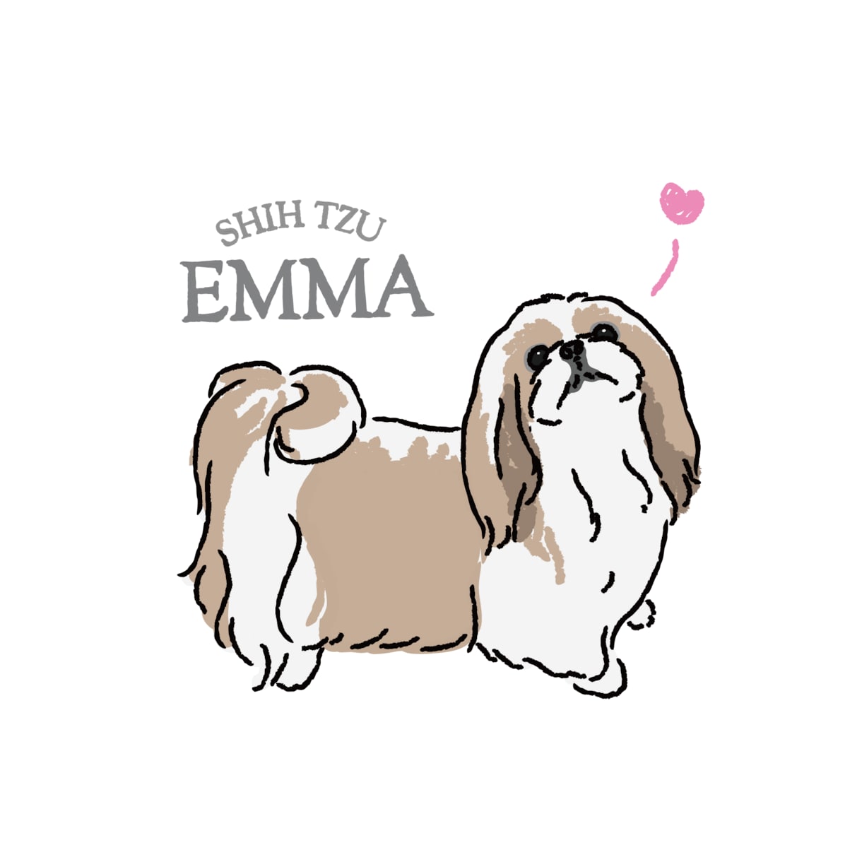 手書き感が可愛い♡愛犬の似顔絵アイコン作ります アイコン/インテリア/グッズなどに使える♪ イメージ1