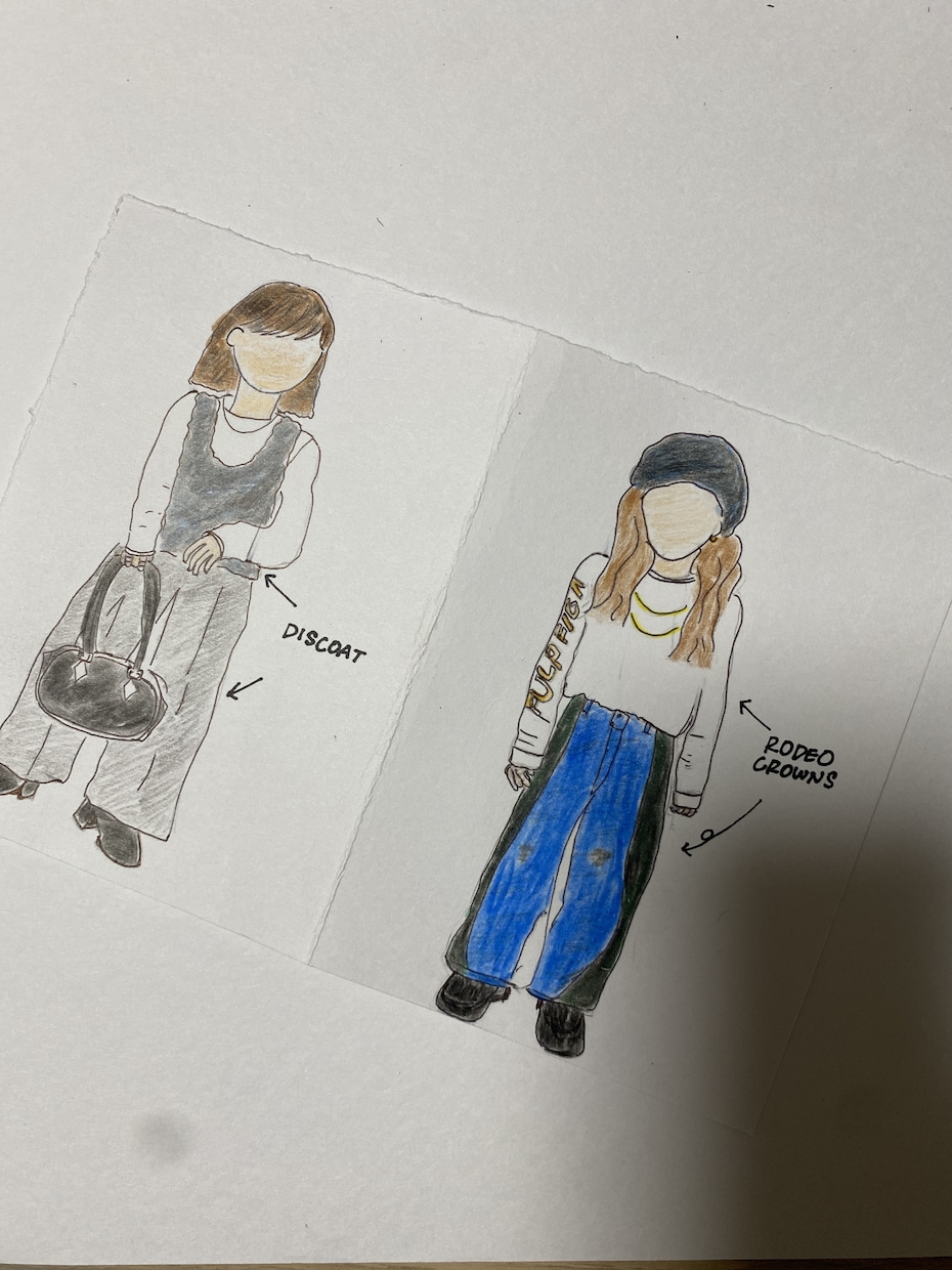 ファッションスタイルを絵にします アパレルなどのチラシやおすすめの服をイラストにします イメージ1
