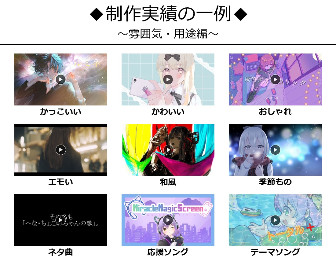 かっこいいオリジナル曲を作詞作編曲MIXいたします ㊗アニメED・企業公式ソング！リピーター様多数！編曲のみも◎ イメージ4