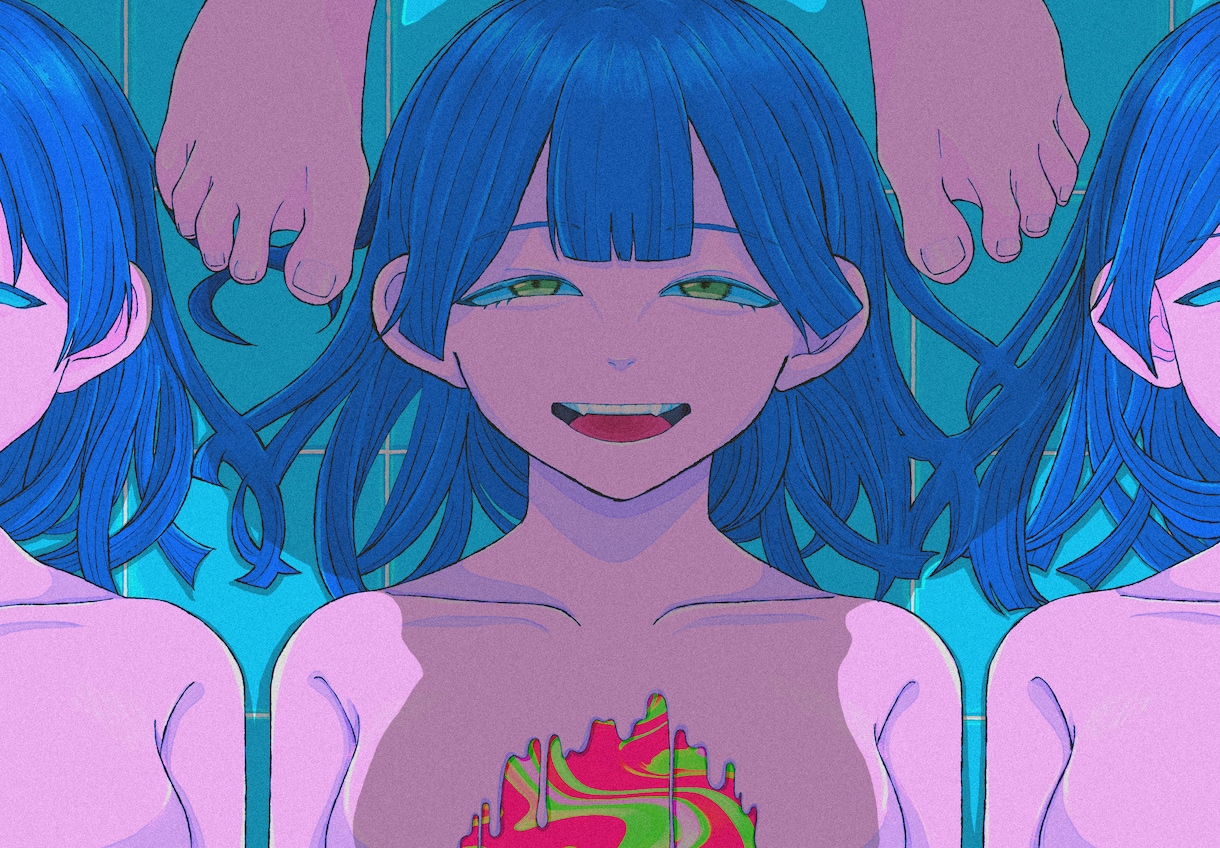 MVイラストやアイコンなどオリジナルの絵を描きます 可愛い系、カッコイイ系、不気味系など色々な絵柄で描きます。 イメージ5