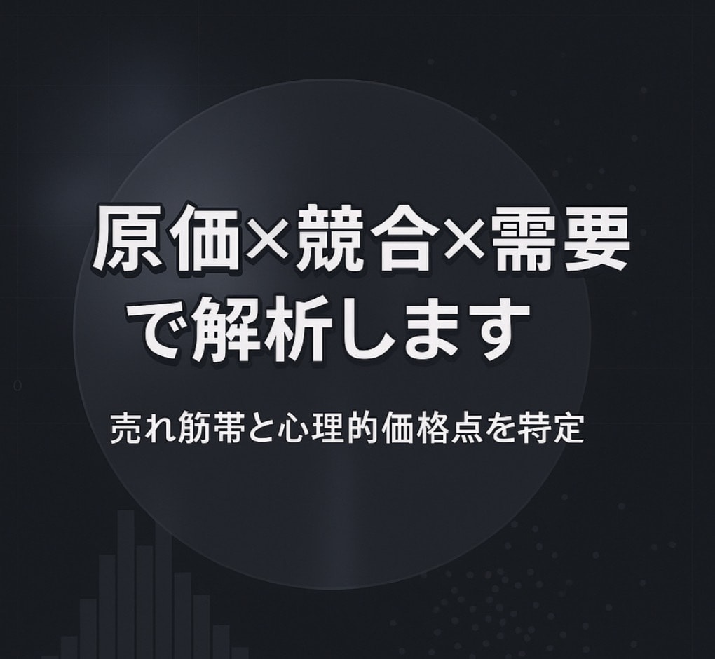利益最大化の価格帯を割り出します ハッキリわかる、あなたの適正価格を調べます。 イメージ4
