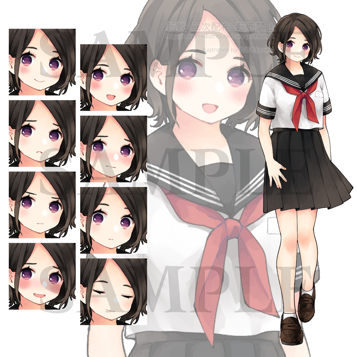 女の子の立ち絵制作します 販売実績(他サイト)15件↑あり！ゲームやTRPGなどに！ イメージ9