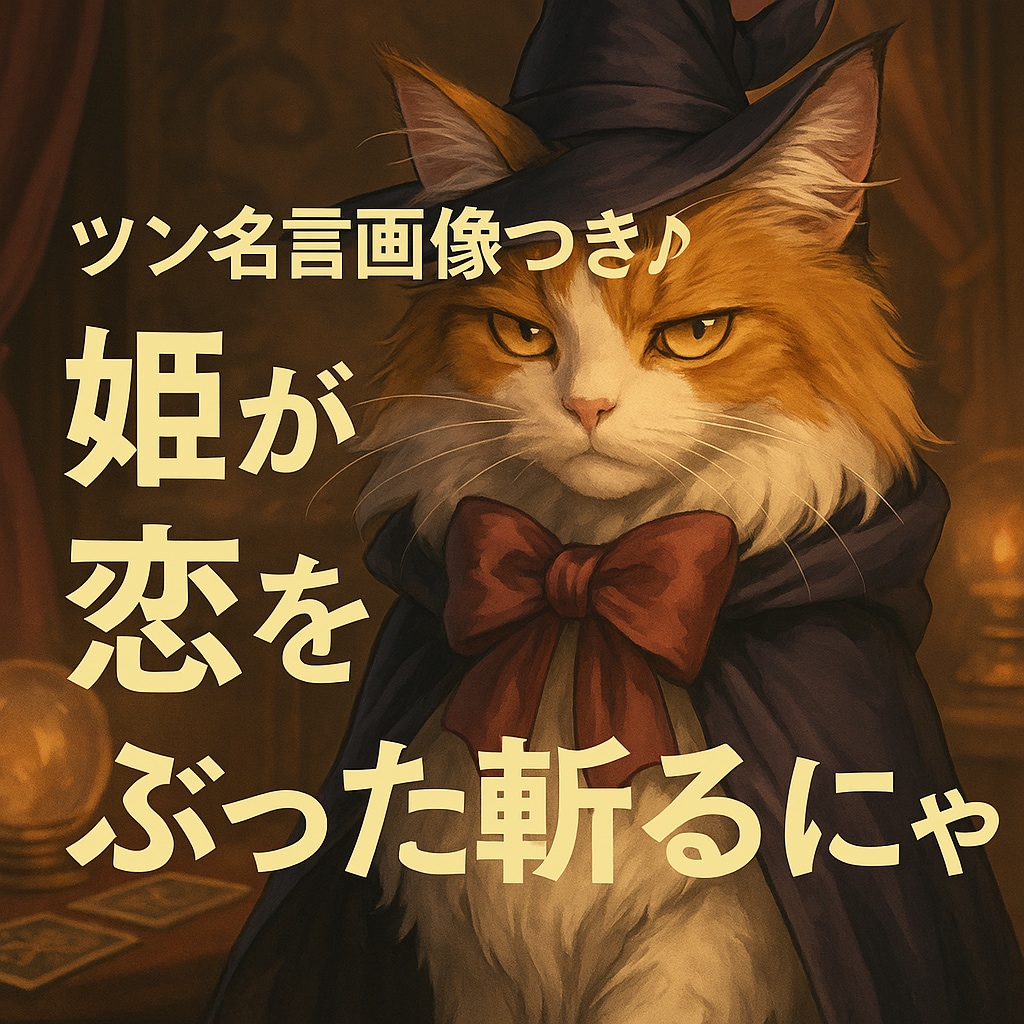 ツンデレ姫ゆずが恋の悩みに答えます ツン名言画像つき♪姫が恋をぶった斬るにゃ！ イメージ1