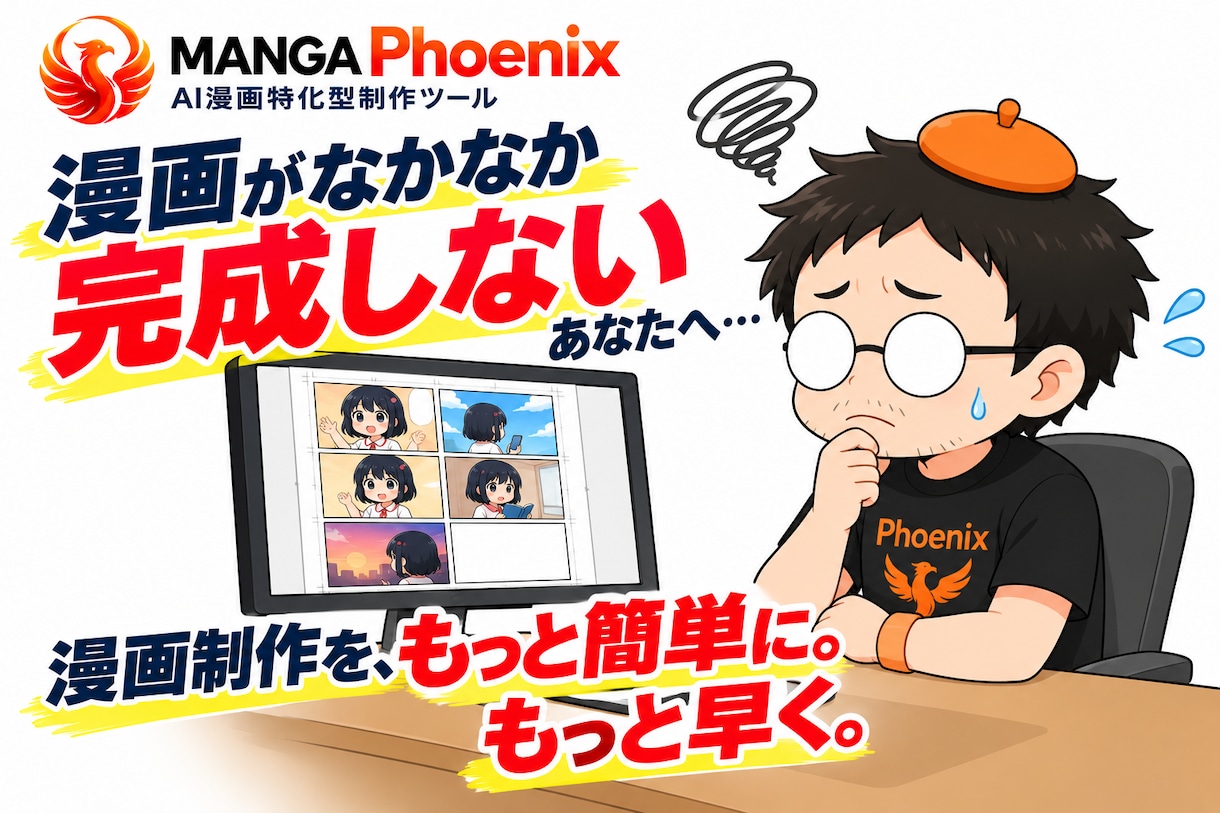 画像はあるのに漫画が完成しない悩みを解決します 大量の生成画像からAIがコマに配置し完成までの時短をサポート イメージ1