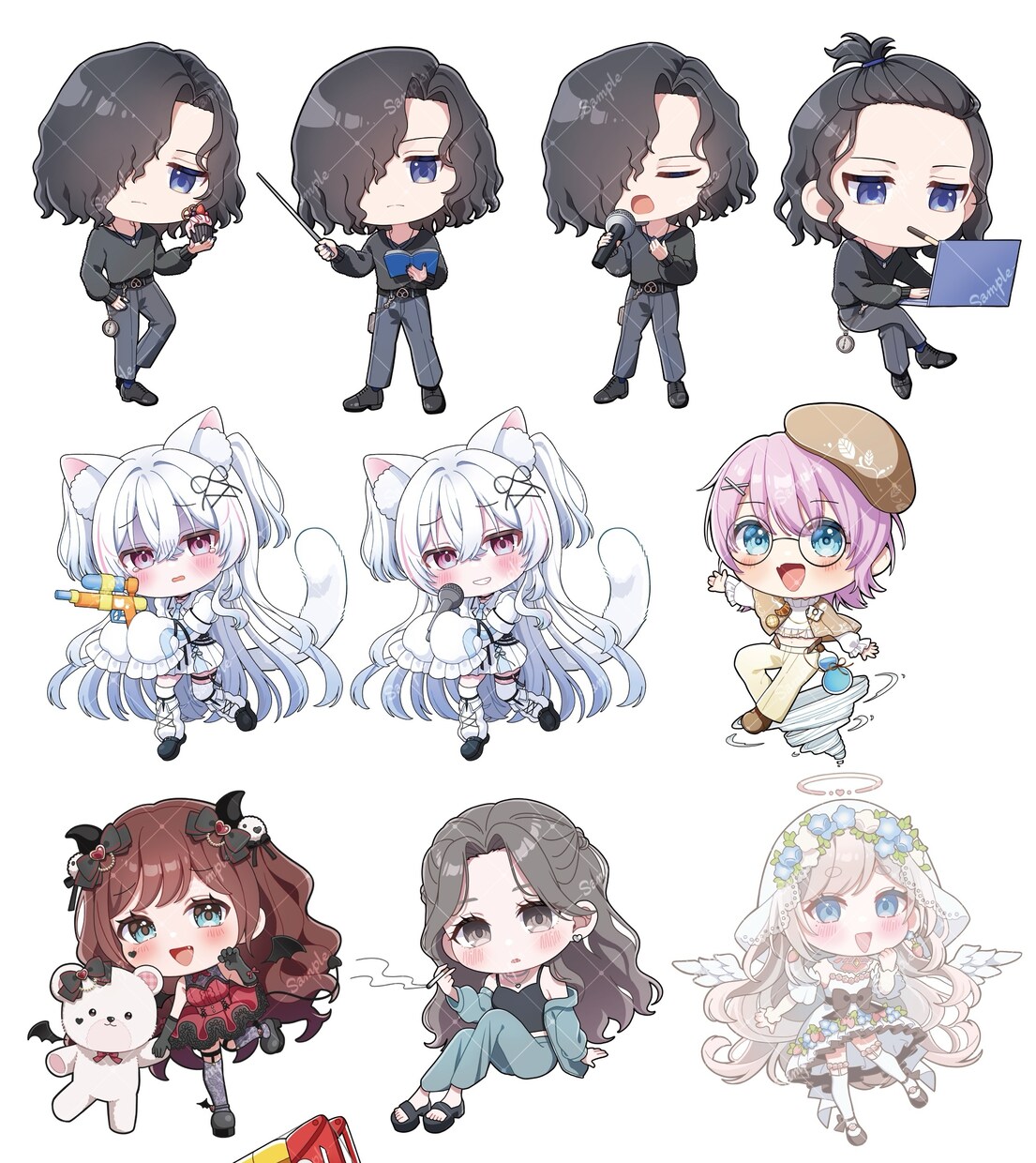 はやくて可愛い！ミニキャラお描きします 表情豊かなデフォルメイラスト♪アイコンなどにいかがですか？ イメージ10