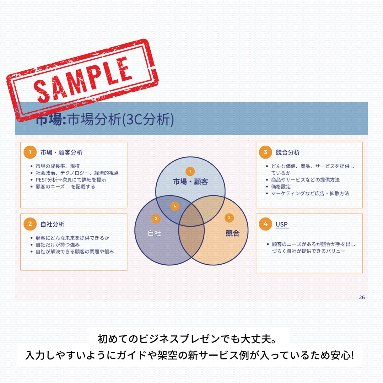 Canva編集可ビジネスピッチテンプレ提供します 初めてのピッチでも迷わない！ビジネス提案資料がすぐに完成♪ イメージ3