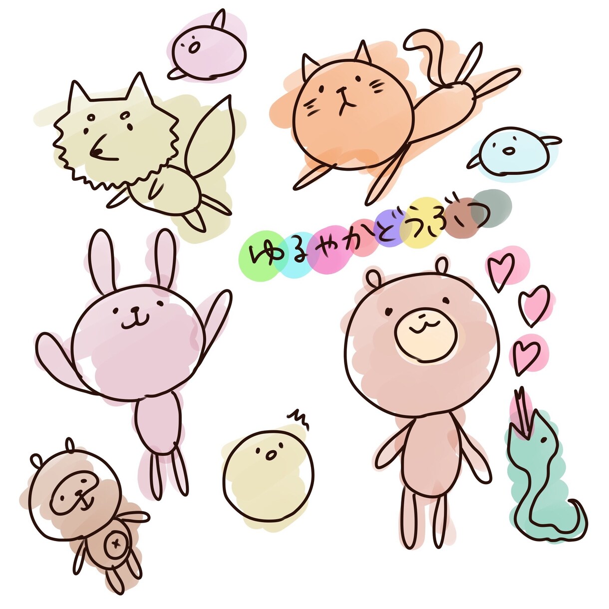 商用利用OK！癒されるほのぼの動物アイコン描きます ブログに使える！思わず目につく可愛い動物たちがわかりやすい！ イメージ5