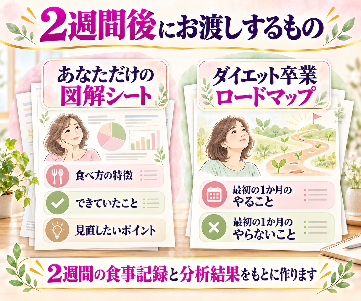 普段の食事からあなたの痩せルートを見つけます 食事と暮らしを一緒に見直す2週間サポート イメージ9