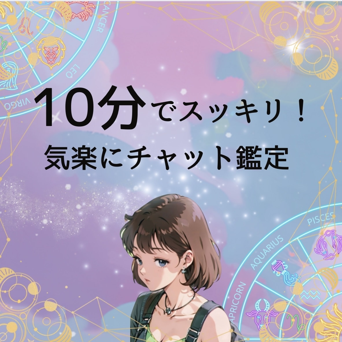 10分でスッキリ！気軽にチャット鑑定します リピーター続出の実力派占い師があなたのお悩み・不安を解決 イメージ1