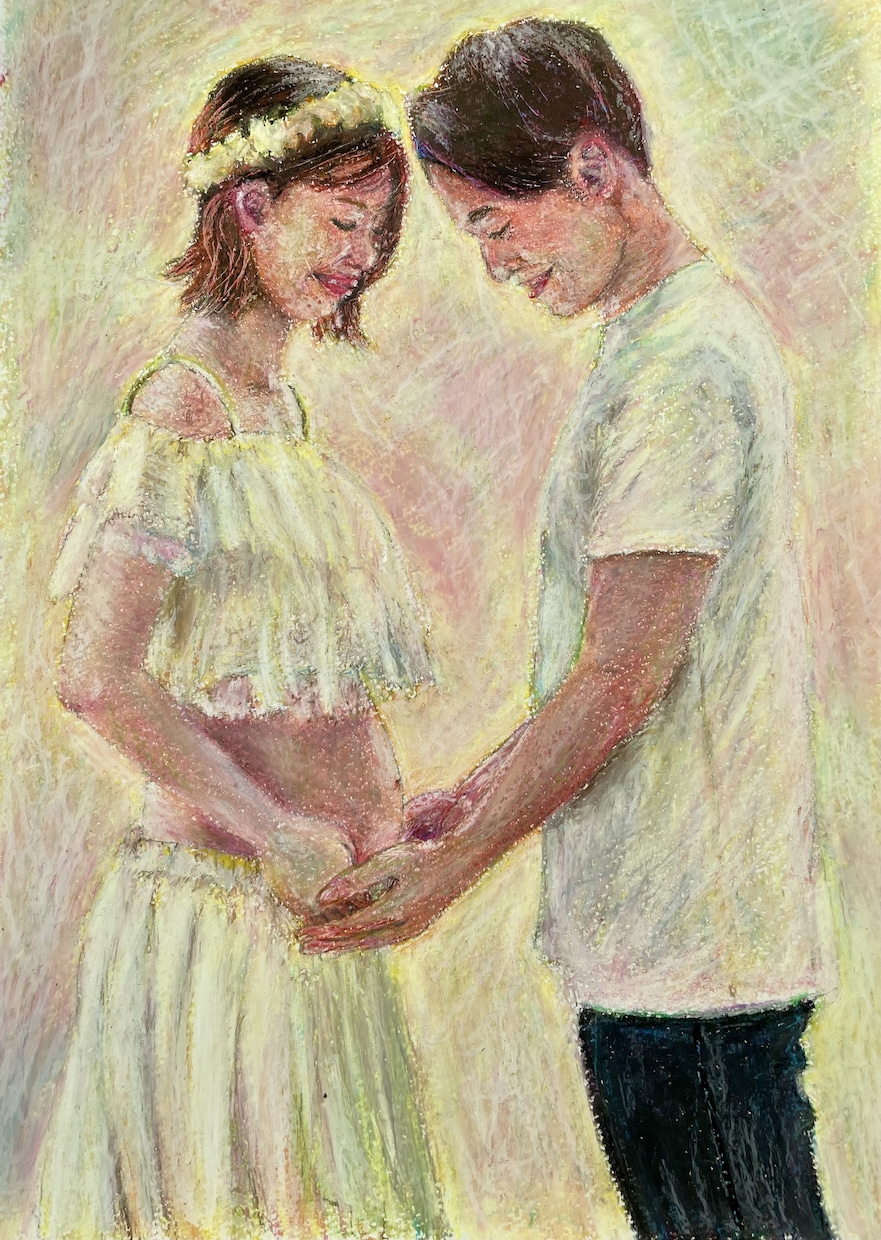 クレヨン画でペットや家族の肖像画を描きますます 油絵のような重厚感。大切なうちの子を暖かく残しませんか？ イメージ2