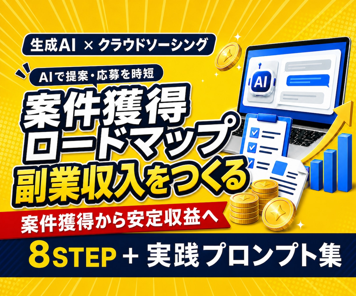 クラウドソーシングの案件獲得を教えます 提案文から取引先対応までAIで時短する実践ロードマップ イメージ1