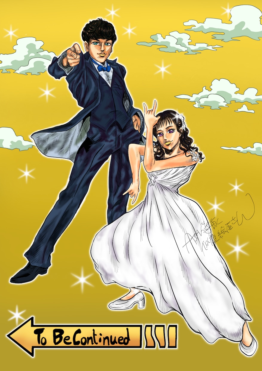 ジョジョ風、鬼滅風、巨人風、なんでも似顔絵描きます お写真を元にアニメ風の似顔絵描きます！目や服装指定できます！ イメージ5