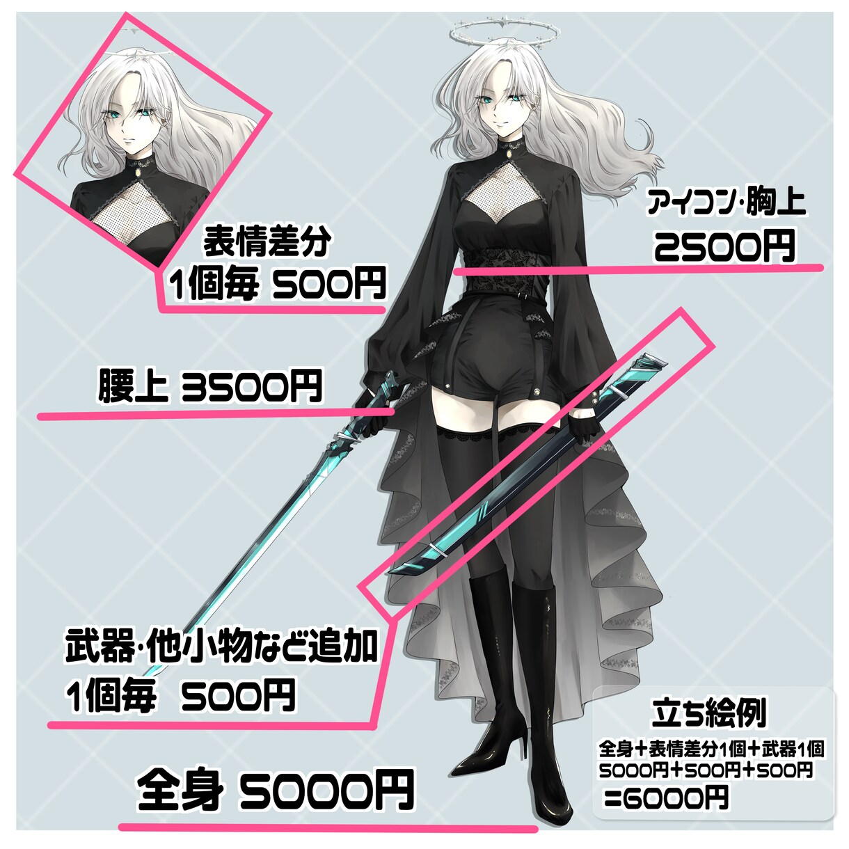 TRPG・ゲームキャラ等の立ち絵作成ます ご要望に沿ったキャラクター作成をさせていただきます イメージ2