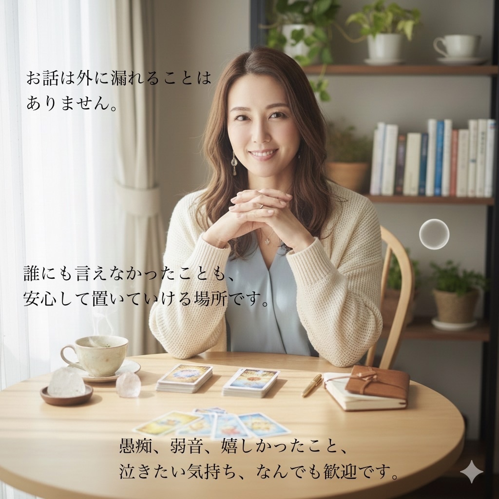 現役看護師×占い師が、あなたの話を丁寧に聞きます あなたの心にそっと寄り添う時間【ワンオラクル付き】 イメージ2