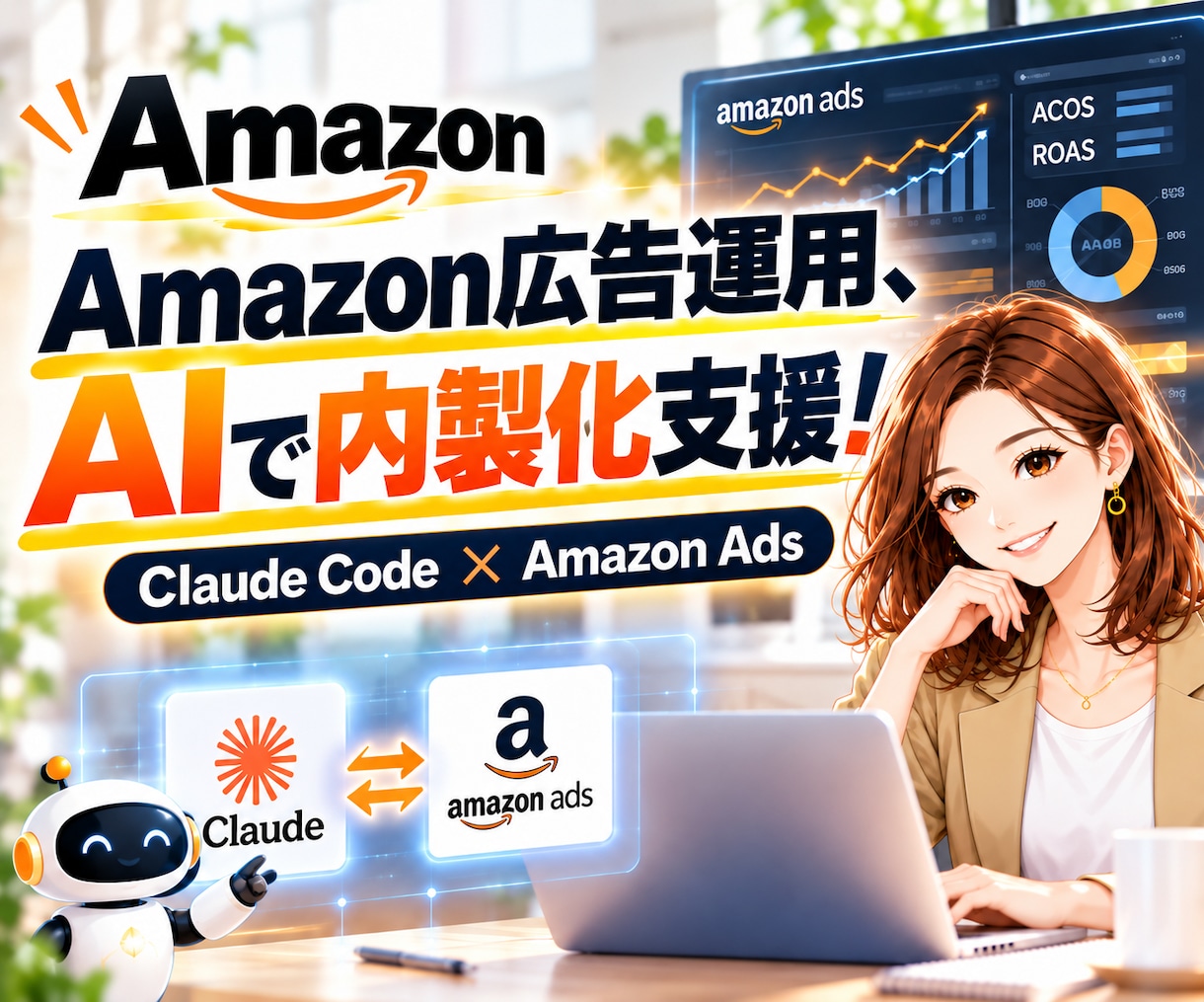 貴方のPCにAmazon広告運用のプロ環境作ります ClaudeCodeｘAdsを接続してAIがあなたの広告運用 イメージ1