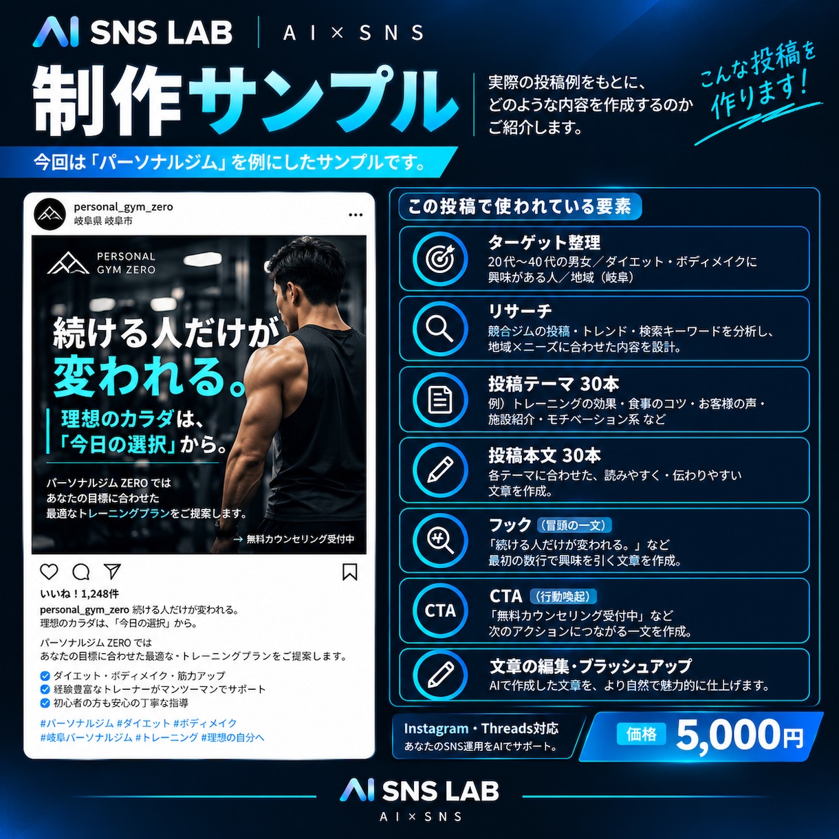 SNS投稿を30本まとめて作成します SNSの投稿ネタ・文章作成をまとめてお任せください イメージ2