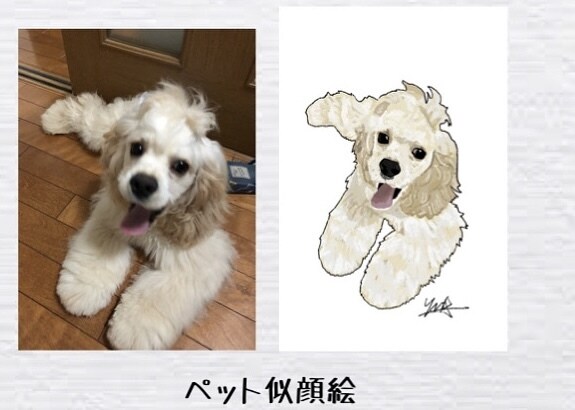 思い出のペットの写真を似顔絵ポストカードにします 皆さんの家族の思い出の写真をイラストにしませんか？ イメージ1
