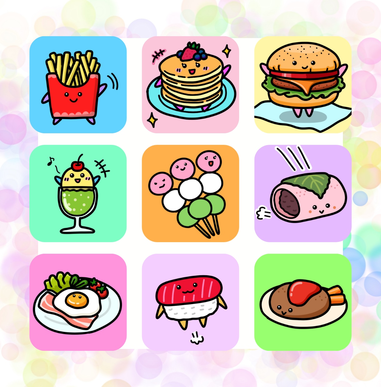 ゆるい食べ物のSNSアイコン・イラスト描きます 商用利用OK！１点1000円から！心を込めてお作りします！ イメージ1