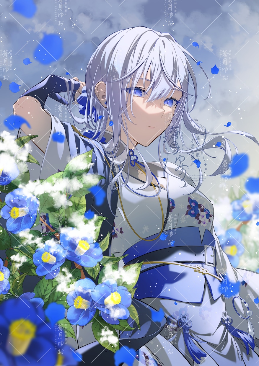和風な一枚絵、アイコン、サムネ、キャラデザ描きます 綺麗、儚さのある絵に仕上げます イメージ5