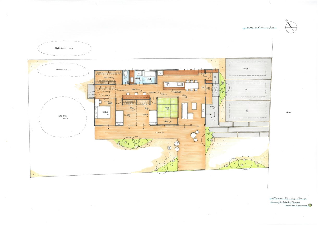 一級建築士が住宅の間取りを手描きでご提案致します 一級建築士とつくる快適な間取りのご提案です イメージ3