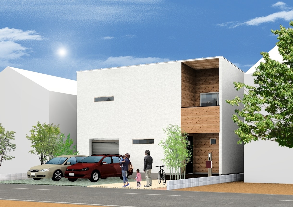 戸建て住宅の外観パース作成します 広告掲載・施主様へのイメージのご提案に イメージ9