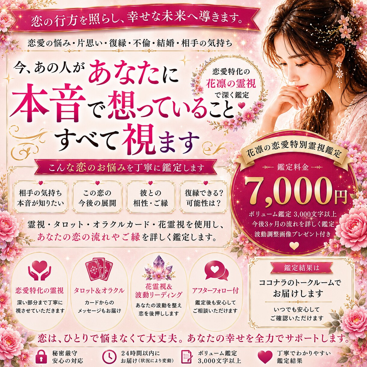あの人の本心と恋の未来を深く霊視します 今の相手の本心と未来の流れをお伝えします イメージ1