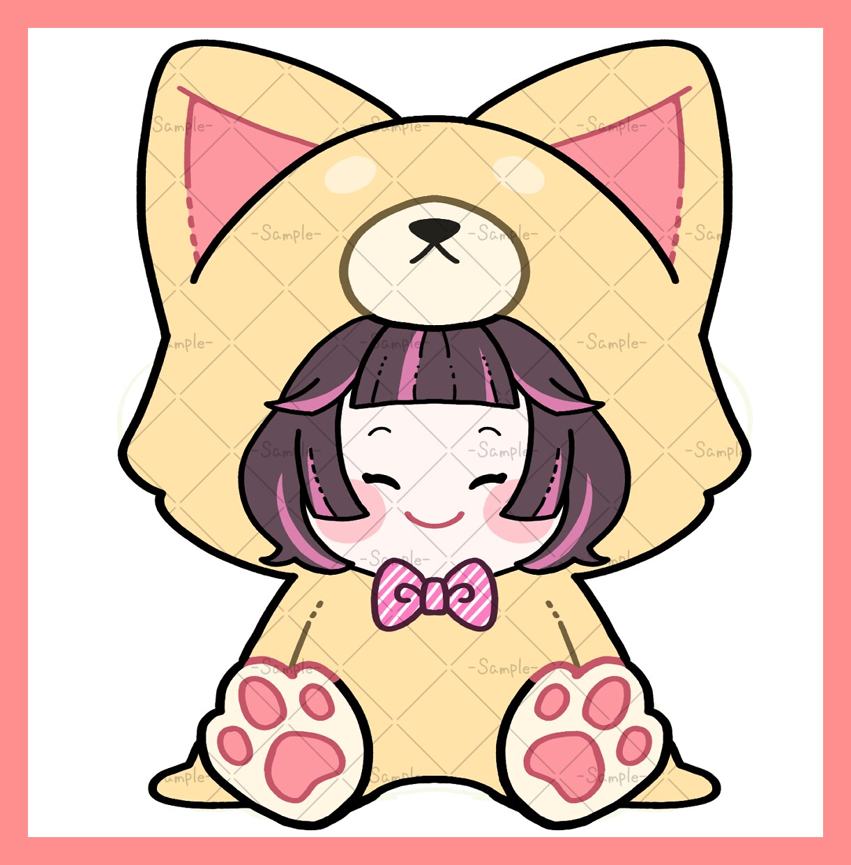 女の子の着ぐるみぬいぐるみイラスト販売します 犬の着ぐるみを着たおすわりぬいイラスト イメージ3