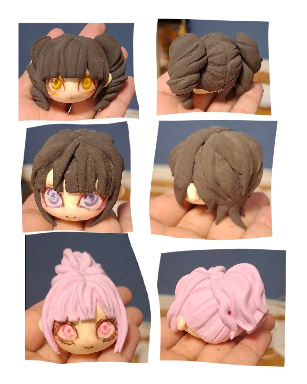 粘土で、ミニチュアフィギュア人形制作します 約10cm、3等身位の小さなドールです イメージ2