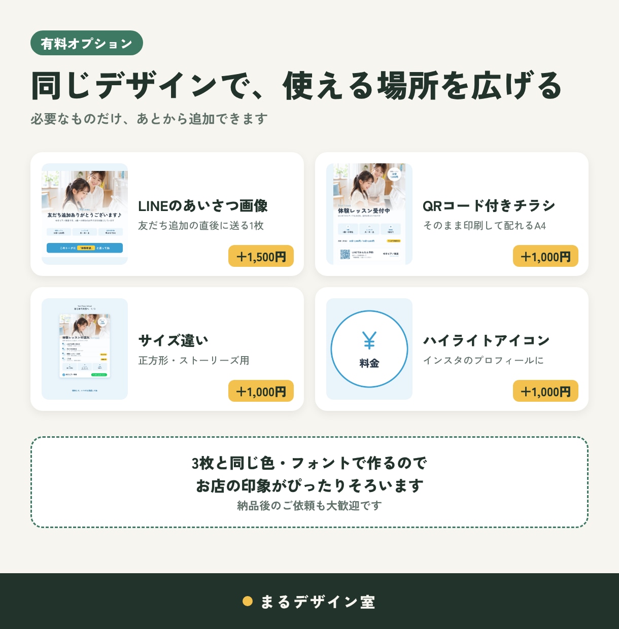 何度も聞かれる説明を3枚の案内にまとめます 【モニター価格】流れ・料金・質問の3枚セット イメージ8