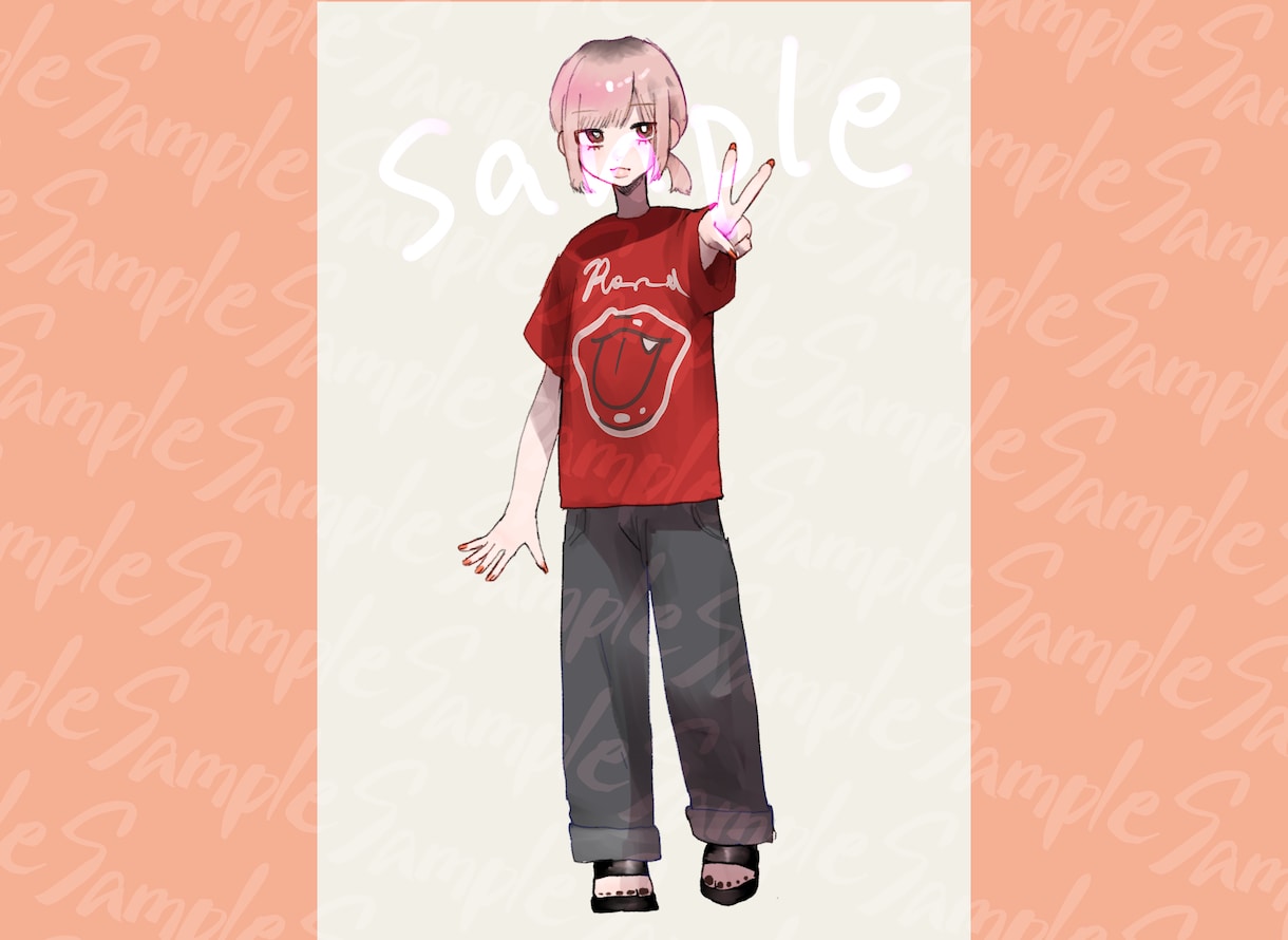 ゆるい立ち絵素早く描きます キャラクター・ファッションのこだわりをゆるく立ち絵にします！ イメージ3