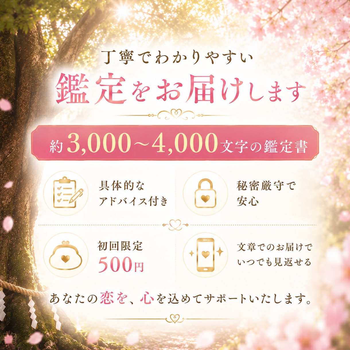 即日恋愛鑑定｜好きな人との幸せな縁結びへ導きます お相手の魂の気持ち・脈あり？・連絡の有無・ご縁を視ます イメージ5