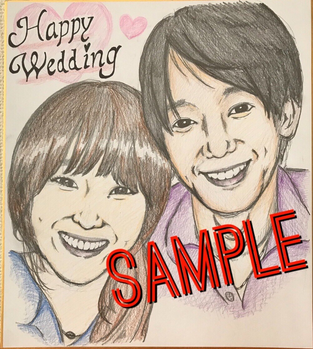 似顔絵描きます 結婚式ボード、友人や家族、恩人へのプレゼントにどうぞ イメージ2