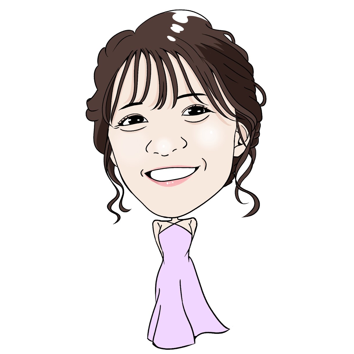 シンプルなデフォルメ似顔絵イラストを描きます SNSアイコン、プレゼント、名刺などにどうぞ！ イメージ4