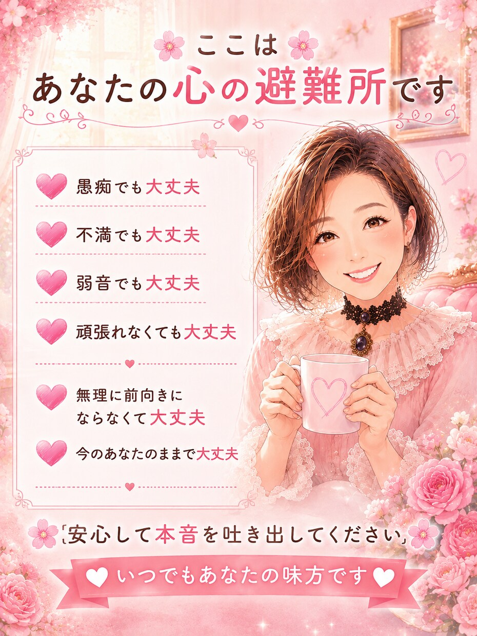 心の荷物おろし処｜あなたの弱音受け止めます 無理に前向きにならなくて大丈夫。どんな弱音も味方です。 イメージ4