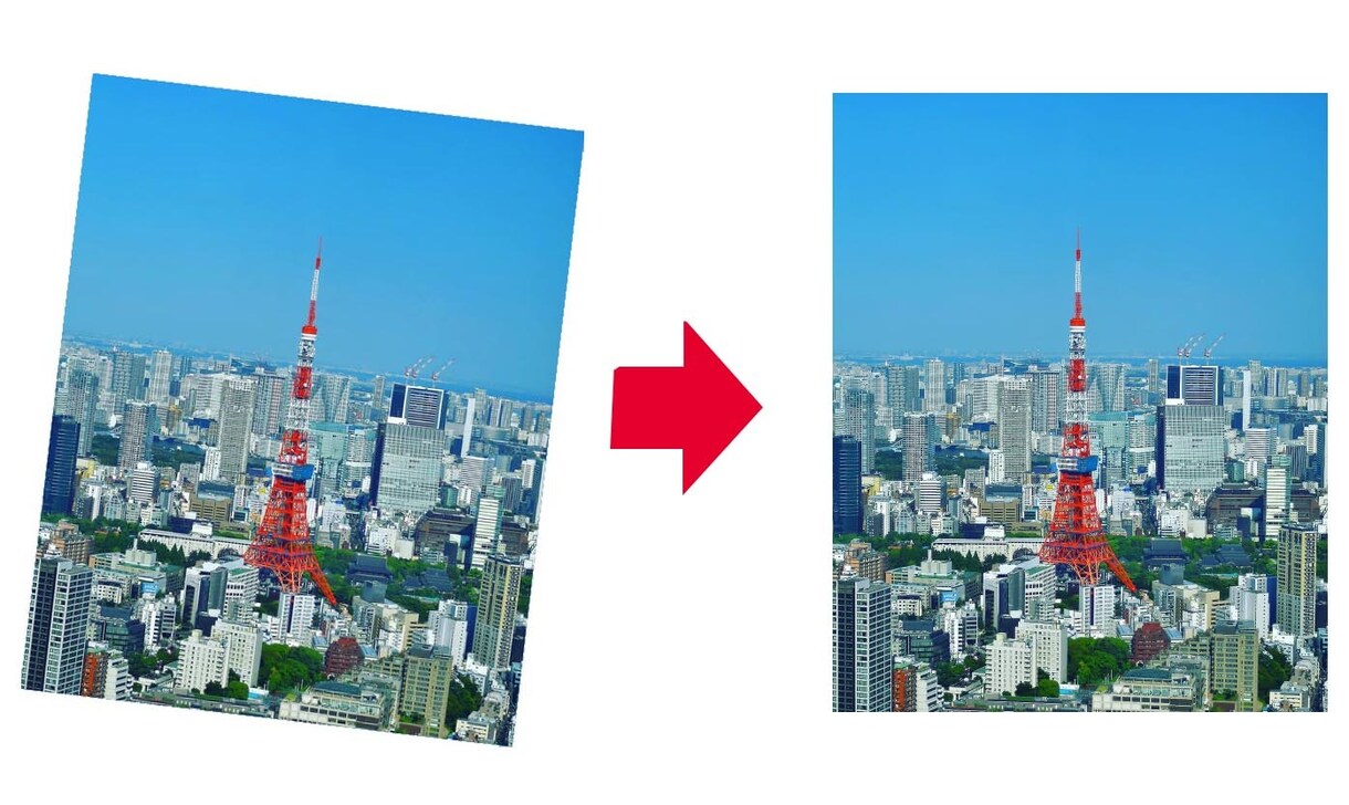 写真データの歪み・傾きを修正します カメラで撮った写真・スキャナーで取り込んだデータを歪みを修正 イメージ1