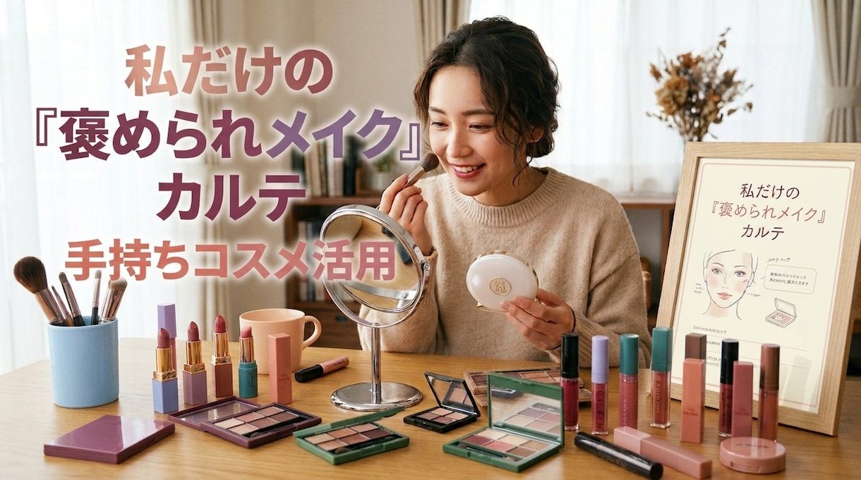 あなたに似合うメイクを伝授します 顔の素材と持っているコスメを活かしたメイクを紹介します。 イメージ1