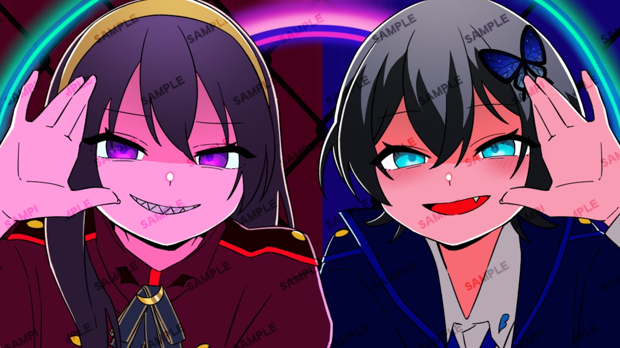 色々な系統のイラストをお描きします 絵柄寄せも可！サムネ、MV、アイコンなどなど… イメージ4