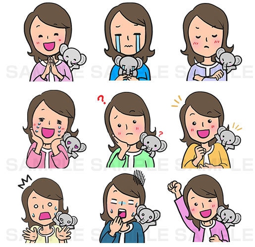 ゆる似顔絵アイコン★お得なセットで販売します Twitter,LINE,ブログ,インスタ等のアイコンに イメージ6
