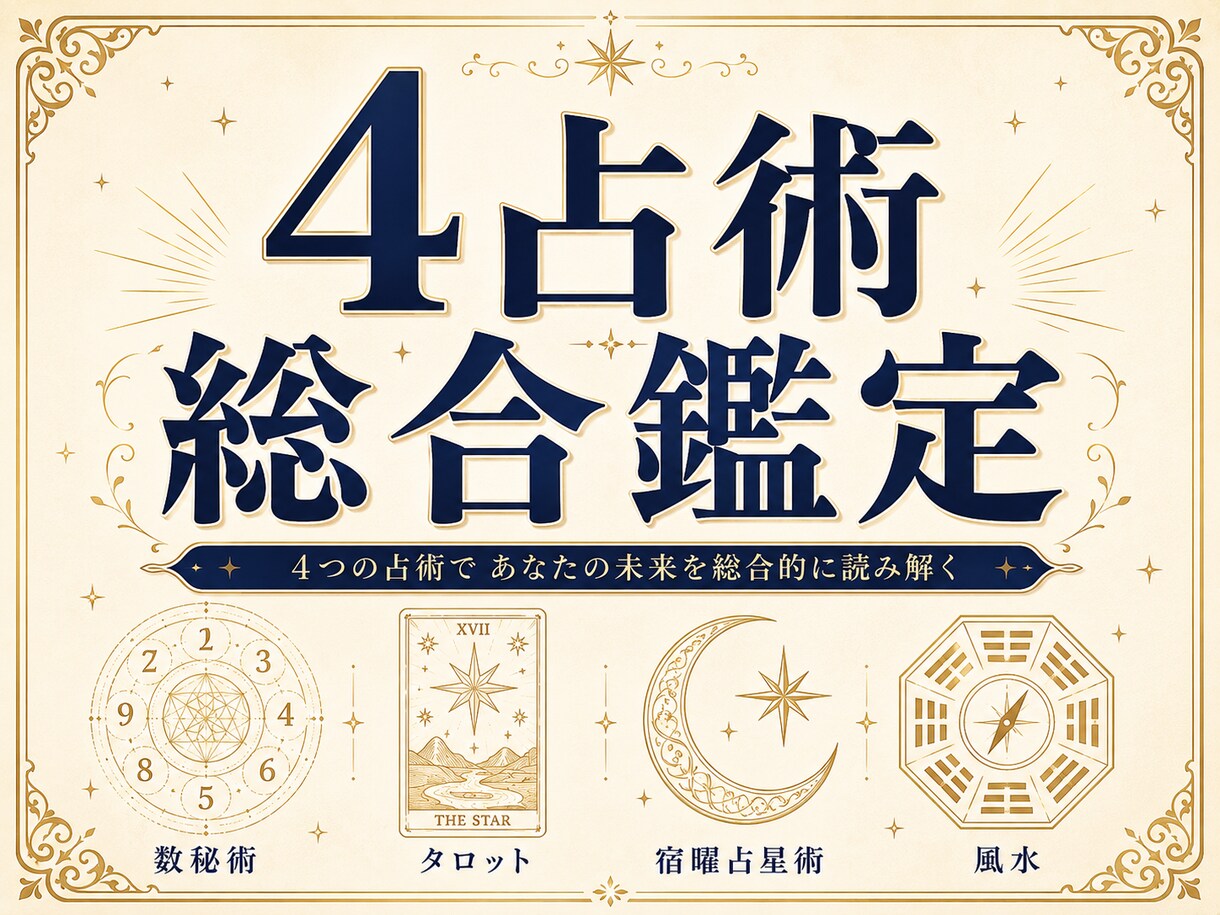 4占術10項目の総合鑑定書をお届けします 人生の岐路に。じっくり向き合う総合鑑定書 イメージ1