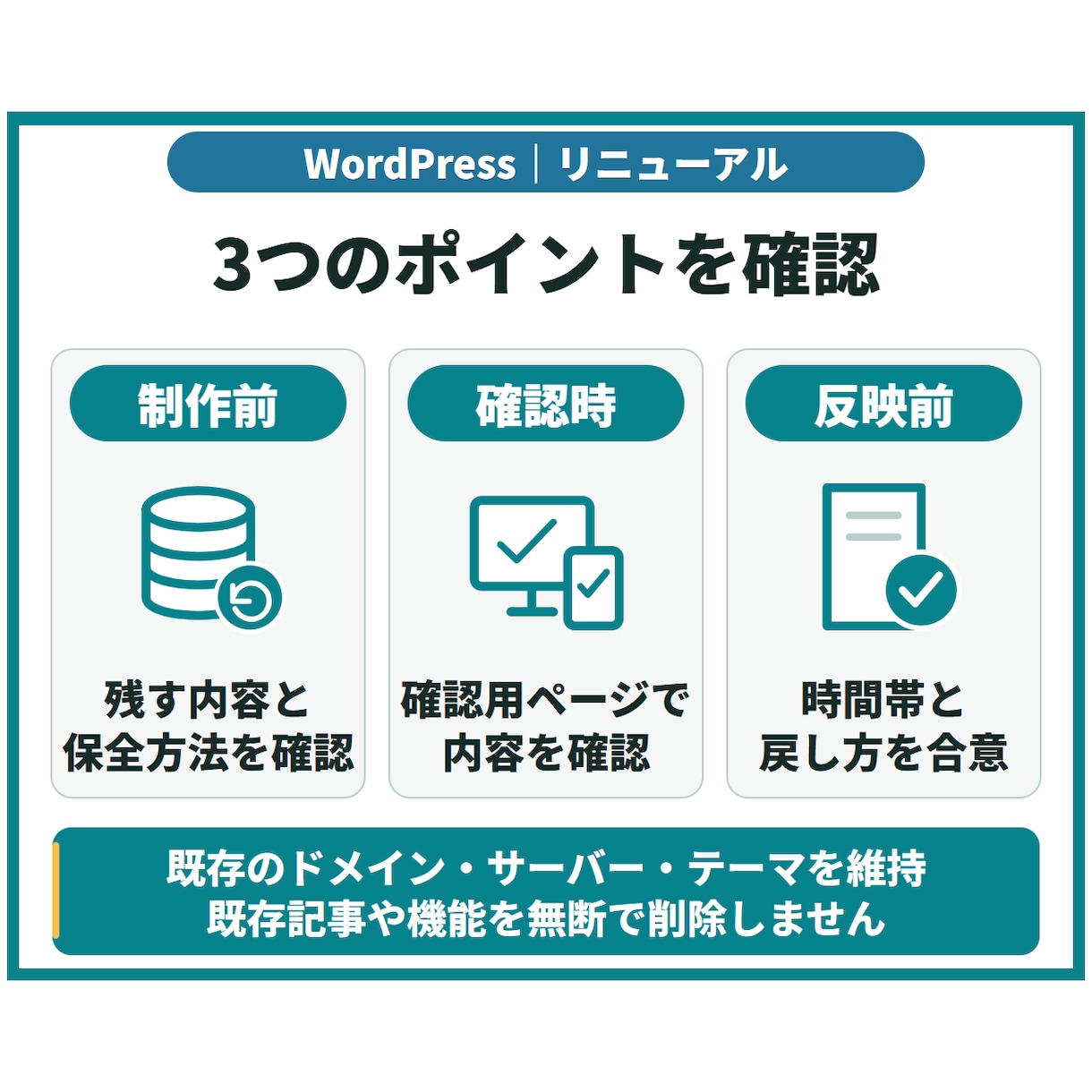 WordPressサイトをリニューアルします 既存テーマで主要2ページを刷新／全体改修は個別見積り イメージ6