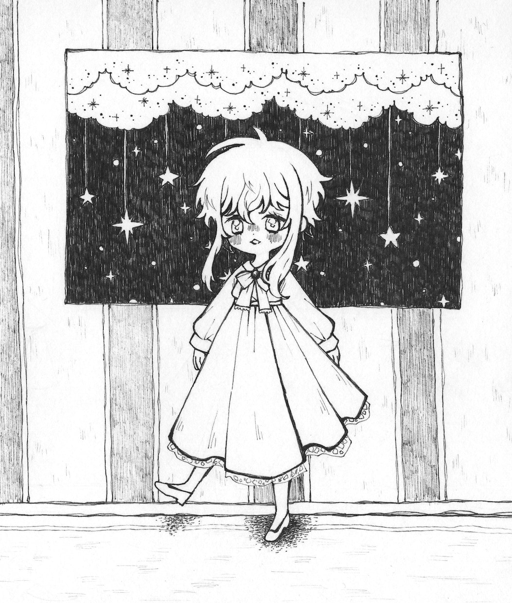 童話風のペン画を描いています ペンとインクで描く暖かい童話風のイラスト イメージ1