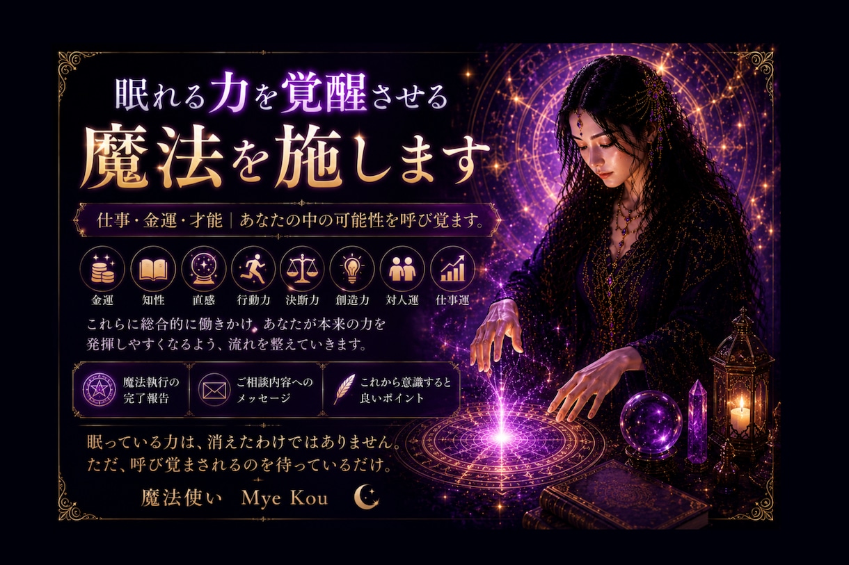 能力覚醒魔法を施します 眠る才能と可能性に高位魔法を施します イメージ1
