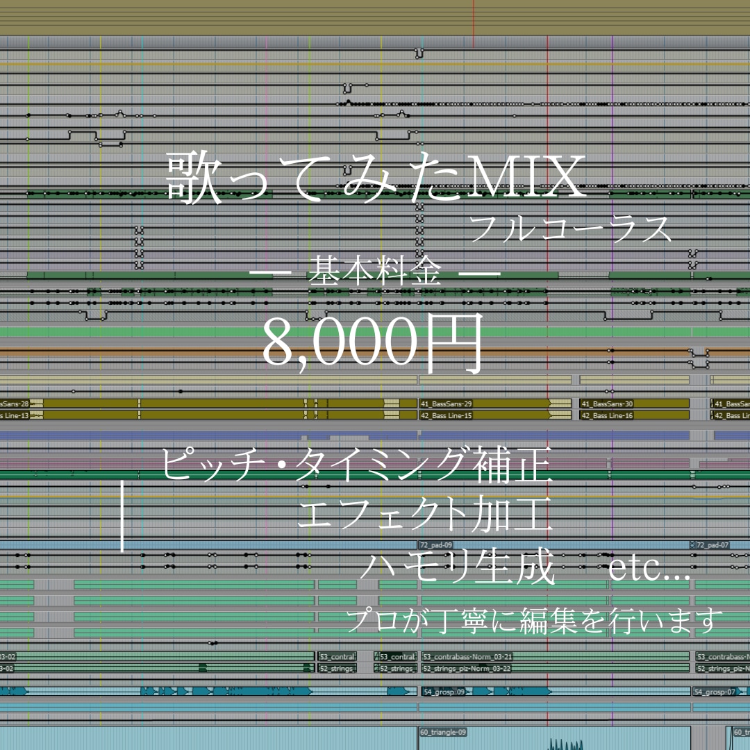 短期納品可 プロが歌ってみたMIXを承ります ボーカル補正からマスタリングまで基本料金内で対応いたします イメージ1