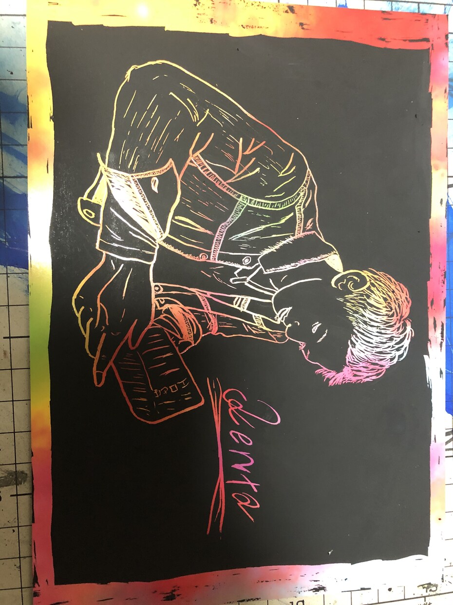自分の好きな物や動物人物画など描きます スクラッチボードでイラストを削って世界に一つしかない絵を！ イメージ4