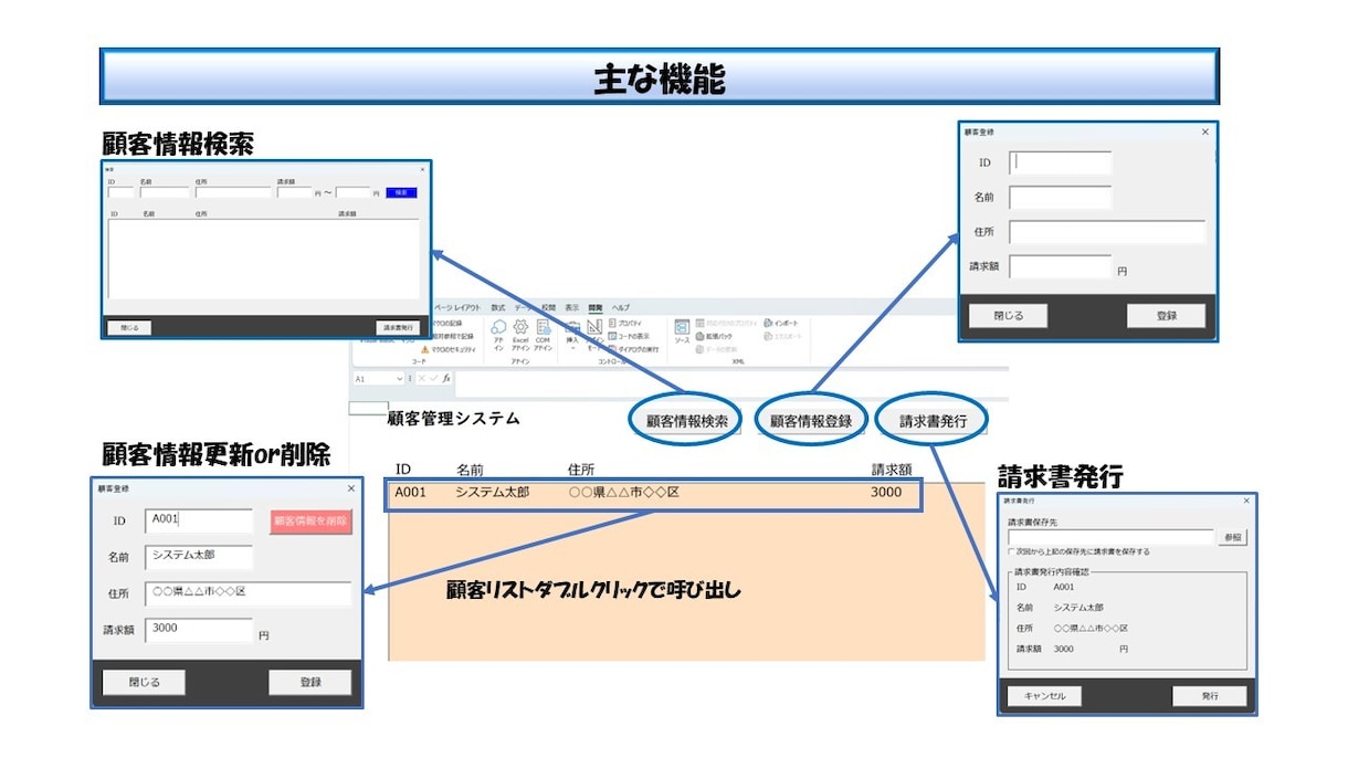 エクセルマクロを使用してシステムを作成します 作業効率化の為のシステムをエクセルで作成致します イメージ2