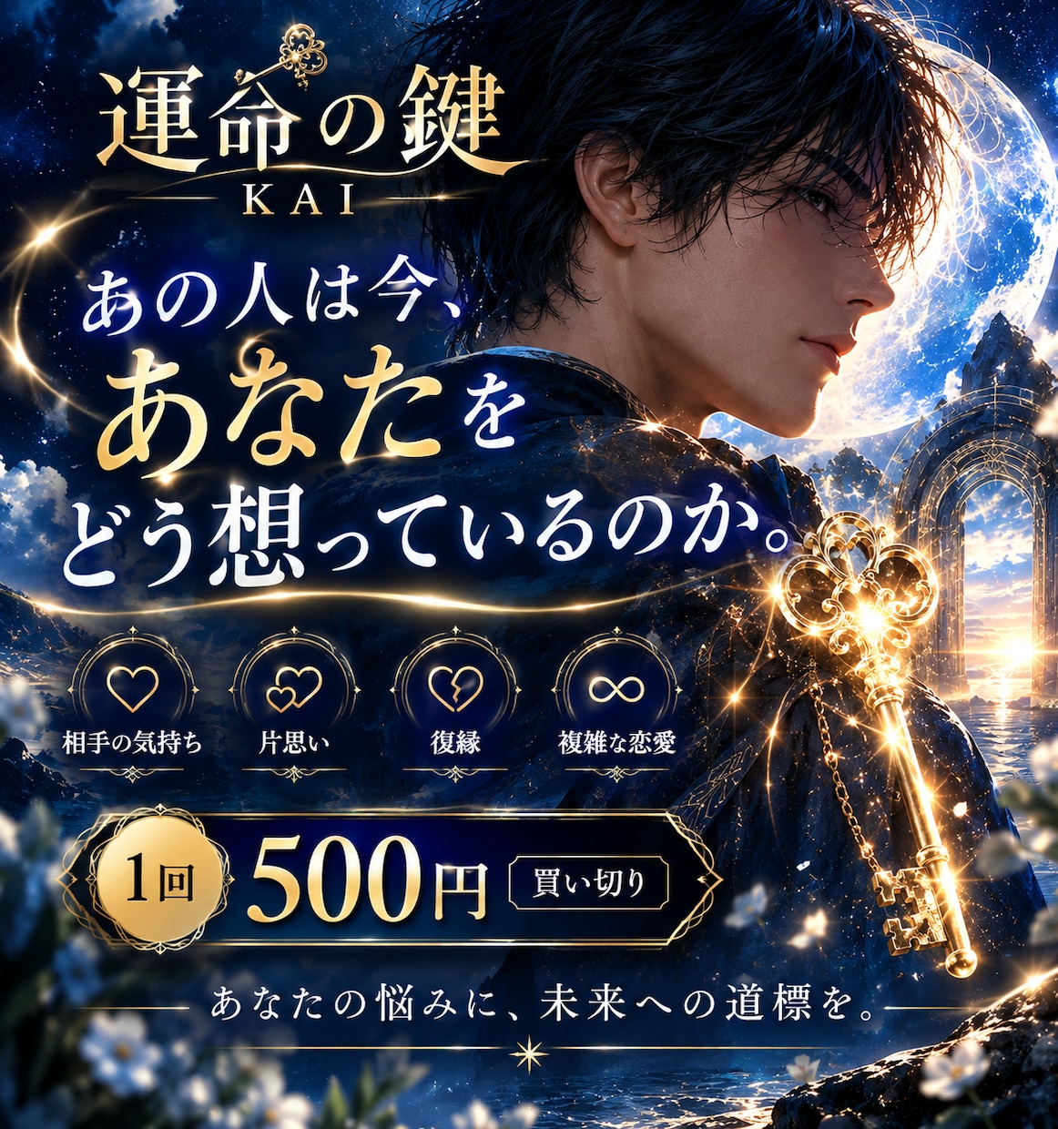 諦めきれない恋…あなたと彼の復縁の結末を占います あの人の本音と、二人の未来を読み解きます。 イメージ1